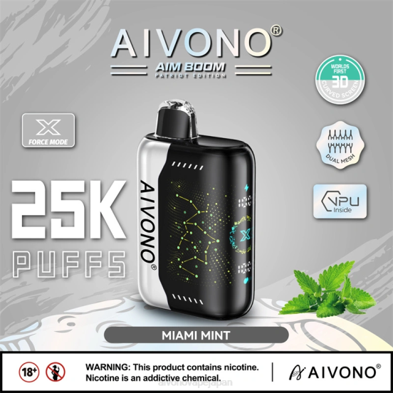 マイアミミント Aivono AIM BOOM 25000 0822349 | Aivono Vape Japan