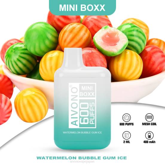 スイカバブルガムアイス Aivono AIM MINI BOXX 600 0822235 | Aivono Vape Review